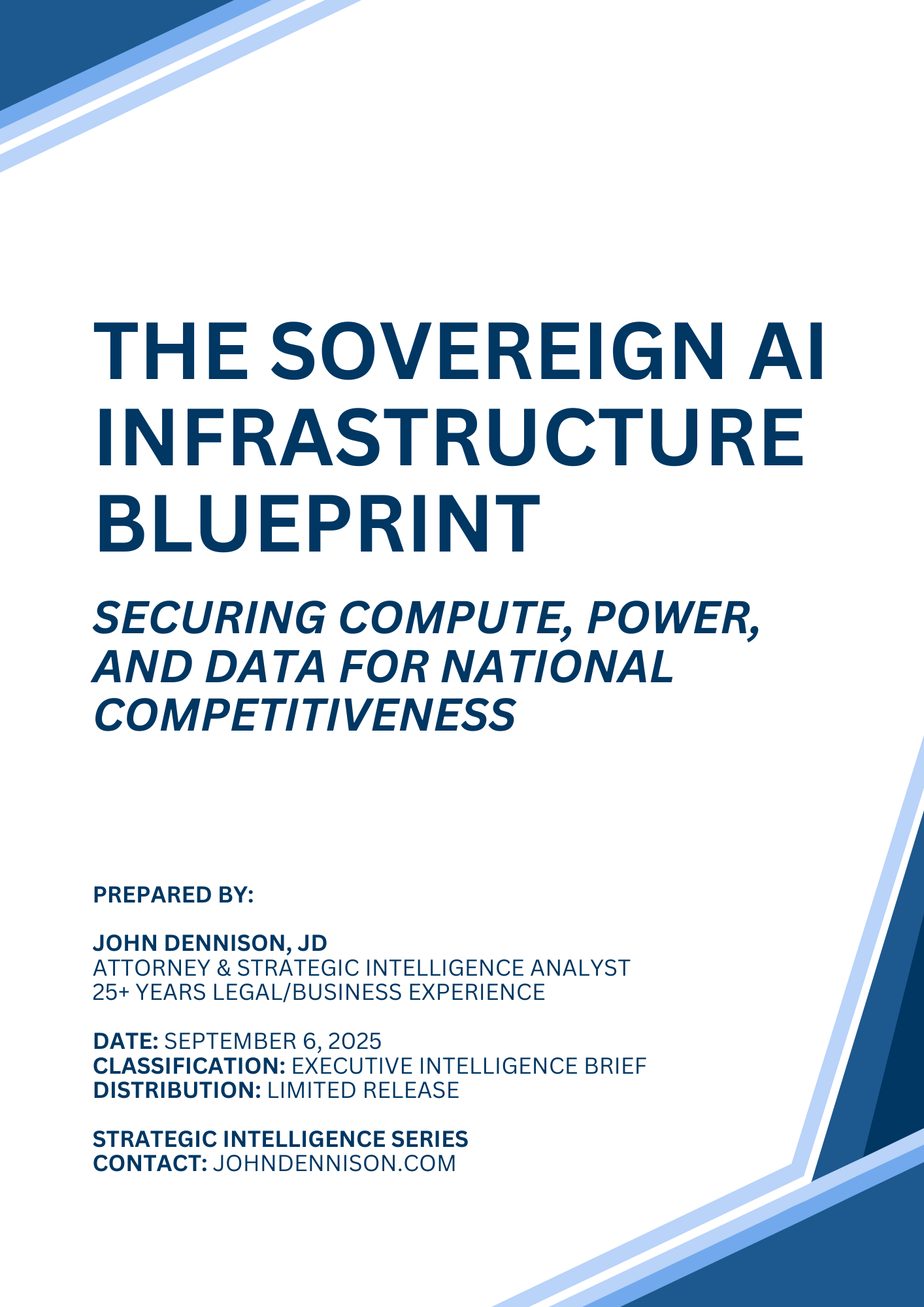 The Sovereign AI Infrastructure Blueprint - John Dennison Sovereign ...